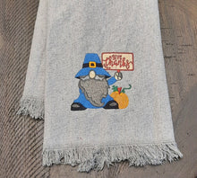 Load image into Gallery viewer, Give Thanks Gnome With Pumpkin Autumn Machine Embroidery Design For Thanksgiving Day