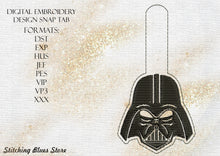 Load image into Gallery viewer, Dar Snap Tab machine embroidery design
