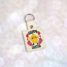 Load image into Gallery viewer, Happy Easter Chicken Snap Tab machine embroidery design