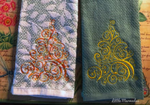 Load image into Gallery viewer, Golden Christmas Tree - machine embroidery design