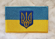 Load image into Gallery viewer, FREEBIE Ukrainian flag machine embroidery design