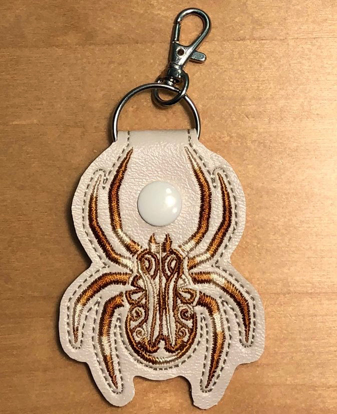 Spiders Web Snap Tab Halloween Key Chain Key Fob Snap Tab 