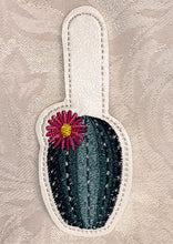 Load image into Gallery viewer, Flowering Сactus Snap Tab machine embroidery design