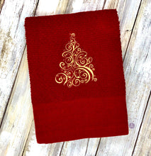 Load image into Gallery viewer, Golden Christmas Tree - machine embroidery design