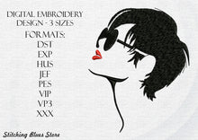 Load image into Gallery viewer, Girl with haircut machine embroidery design