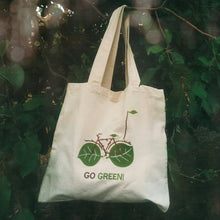 Load image into Gallery viewer, Go green - eco bicycle embroidery design