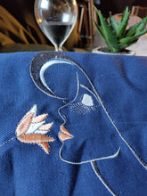 Load image into Gallery viewer, Girl with flower machine embroidery design