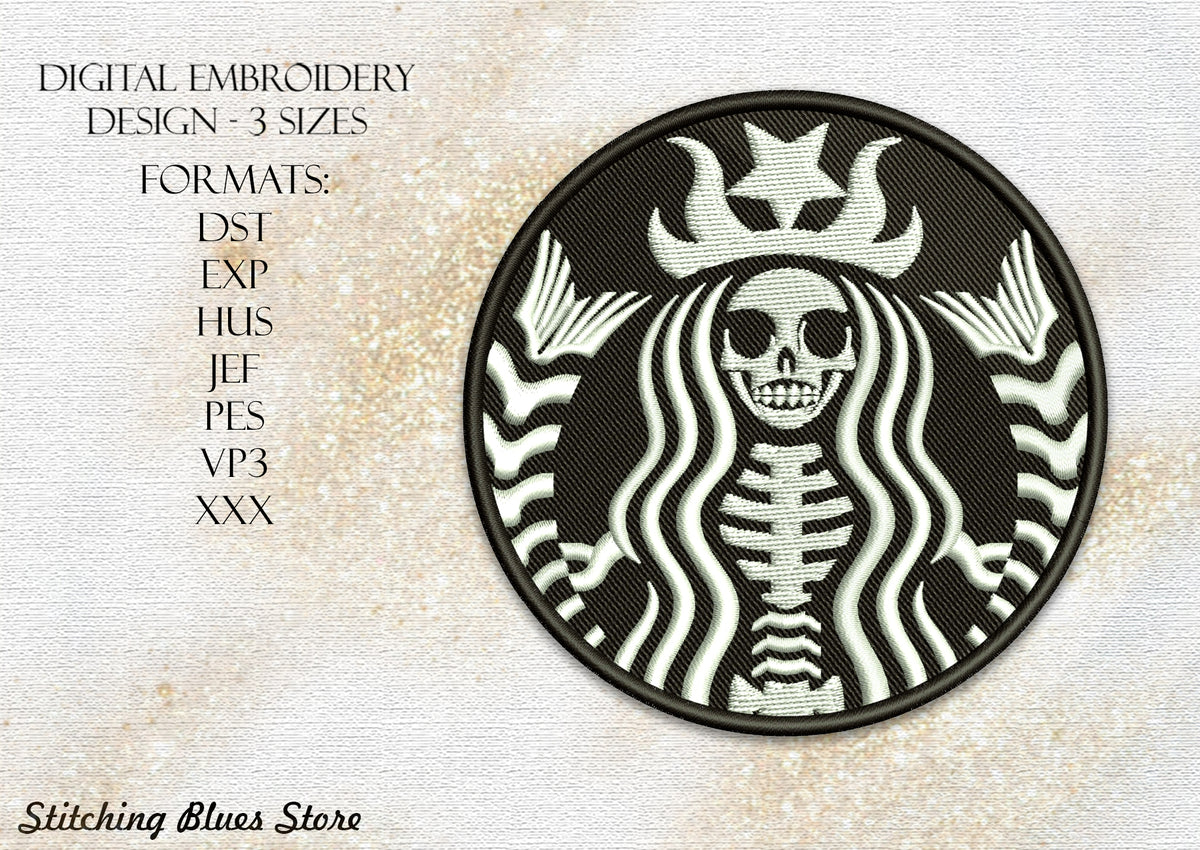 Starbucks Weel Stickers Logo Embroidery Design File - Embroidery Machine