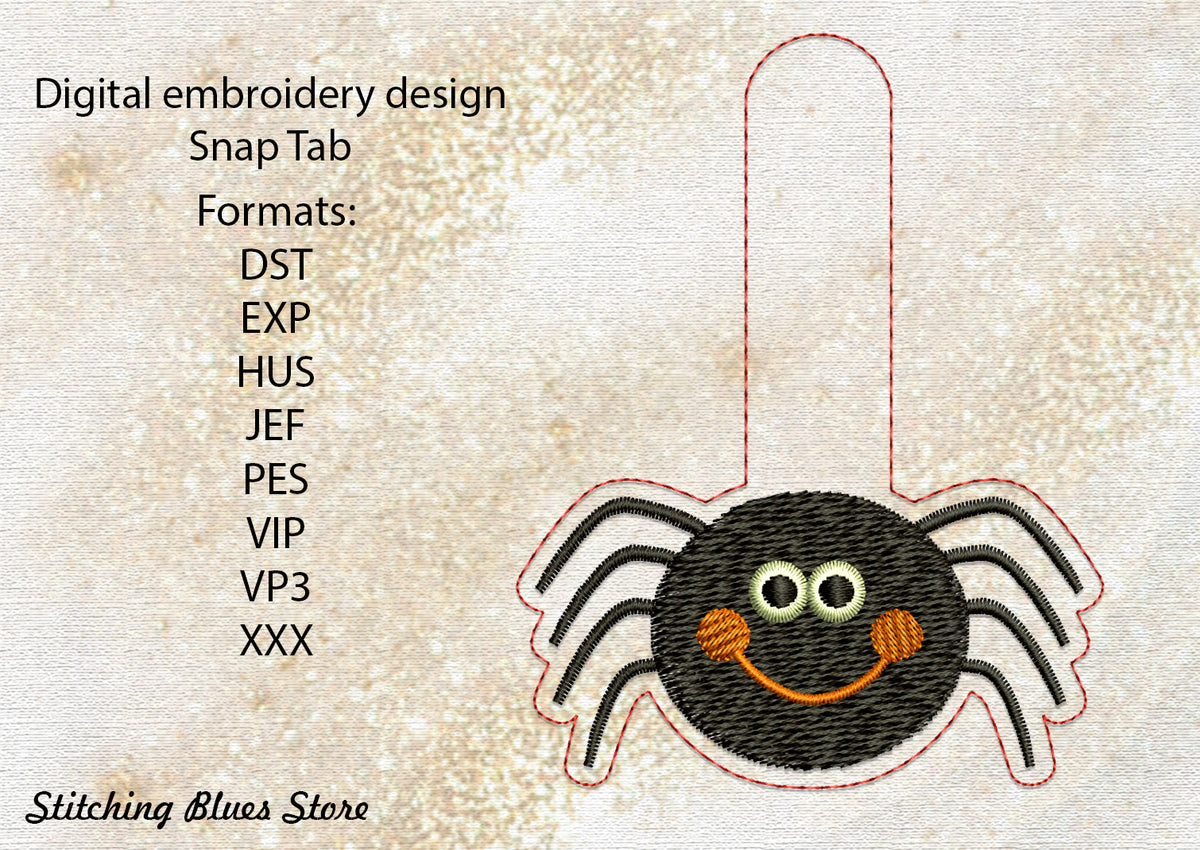 Tribal Celtic Spider Snap Tab Machine Embroidery Design – Stitching Blues