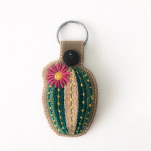Load image into Gallery viewer, Flowering Сactus Snap Tab machine embroidery design