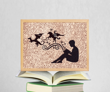 Load image into Gallery viewer, Dream Reading Book Boy machine embroidery design