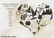 Load image into Gallery viewer, HP heart pattern- machine embroidery design