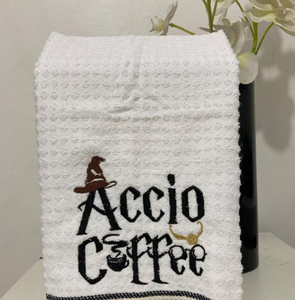 Coffee machine embroidery design