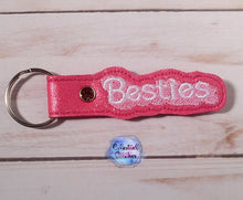 Load image into Gallery viewer, Besties Snap Tab machine embroidery design