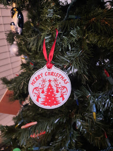 Merry Christmas Decoration Snap Tab Eyelet Machine Embroidery Design
