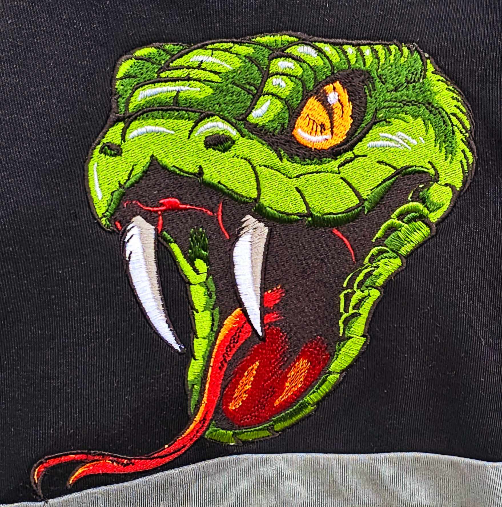 snake plant embroidery Green Snake Head Machine Embroidery Design – Stitching Blues