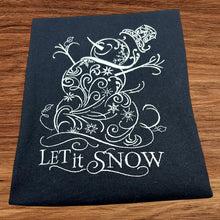 Load image into Gallery viewer, Let It Snow - machine embroidery design - Christmas Snowman