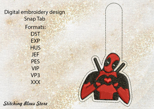 DP Snap Tab machine embroidery design