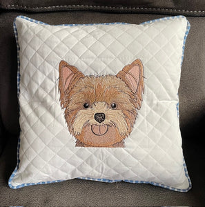 Yorkshire Terrier Puppy Dog Machine Embroidery Design