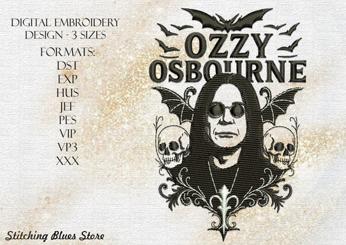 OZ Machine Embroidery Design In 3 Sizes