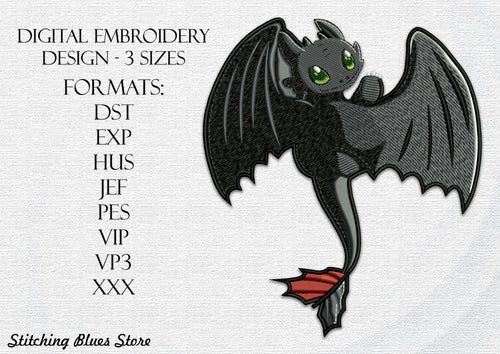 T Dragon Machine Embroidery Design
