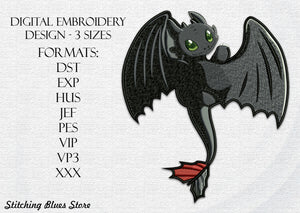 T Dragon Machine Embroidery Design