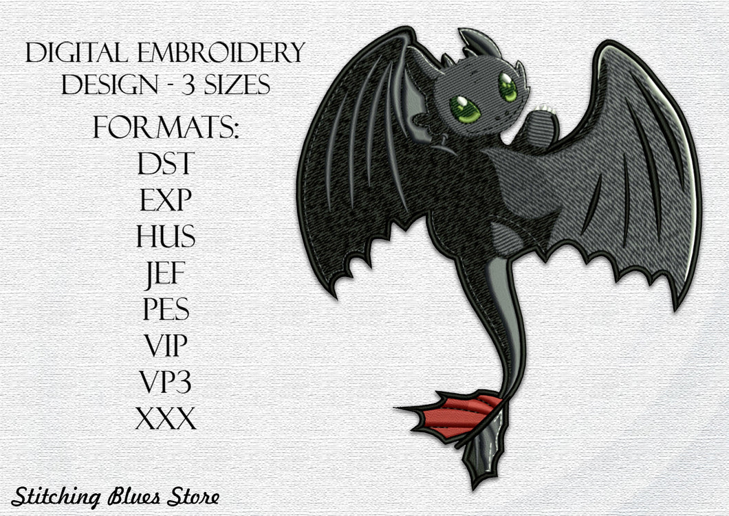 T Dragon Machine Embroidery Design
