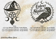 Load image into Gallery viewer, Witch Coven Set Of 5 Machine Embroidery Designs