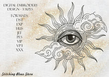 Load image into Gallery viewer, All-seeing Eye Machine Embroidery Design In 3 Sizes
