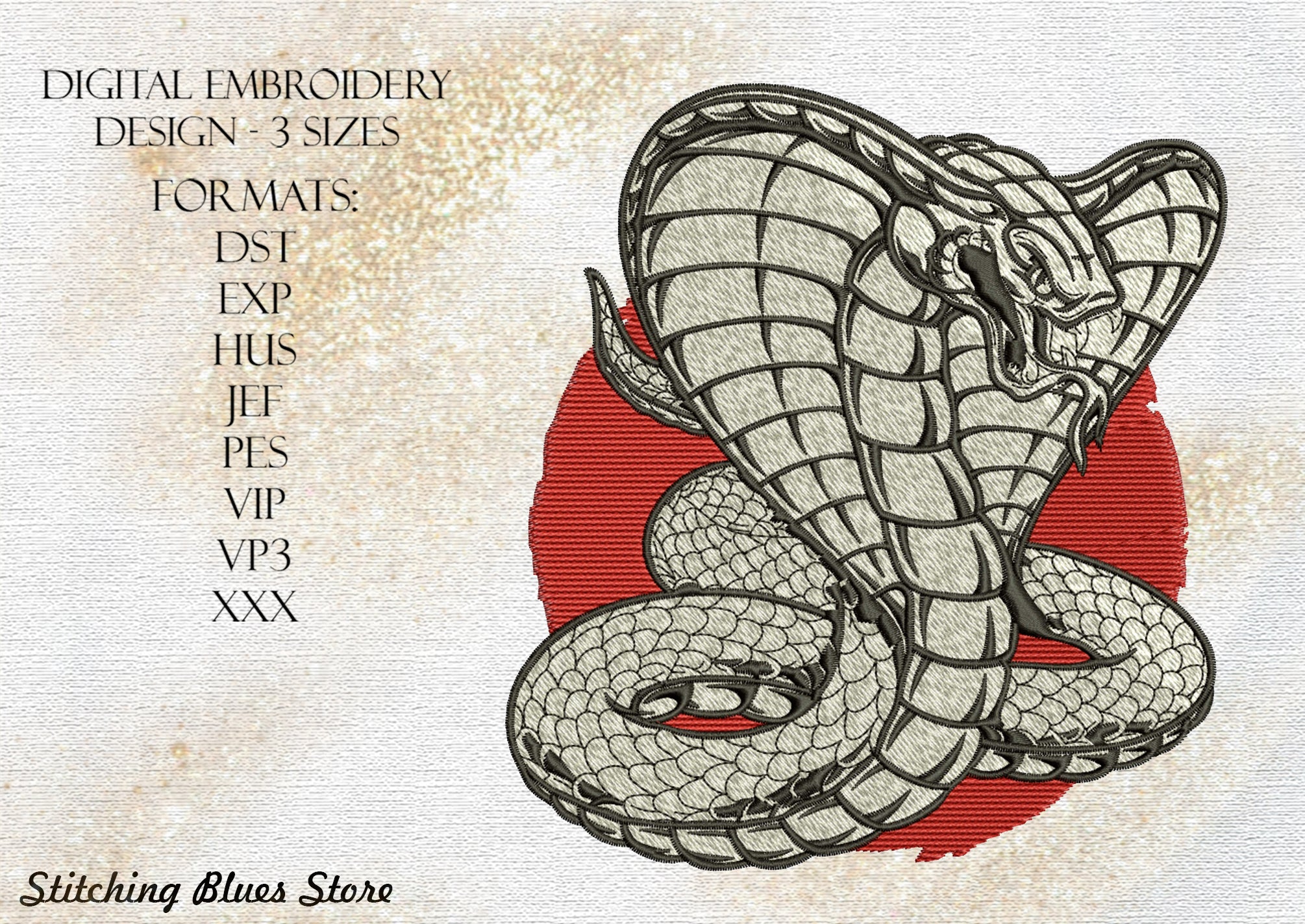 Emroidy Snake Snake And Sun machine embroidery design – Stitching Blues