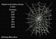 Load image into Gallery viewer, Celestial Spider Web Machine Embroidery Design In 3 Sizes