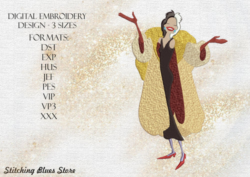 Bright Woman machine embroidery design