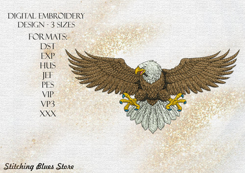Eagle Bird machine embroidery design