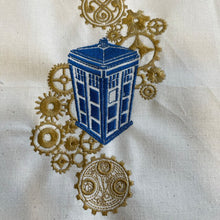 Load image into Gallery viewer, Blue Police Box machine embroidery design