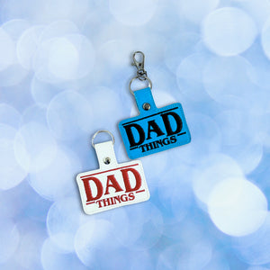 Dad Things Snap Tab machine embroidery design - Father's Day