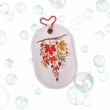 Load image into Gallery viewer, Autumn Leaves Bookmark Eyelet Snap Tab Machine Embroidery Design