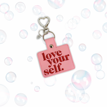 Load image into Gallery viewer, Love Yourself Snap Tab Machine Embroidery Design For Valentines Day