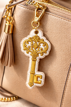 Load image into Gallery viewer, Enchanted Magic Key Machine Embroidery Design In 2 Sizes Includes Snap Tab Eyelet