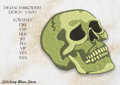 Mistique Skull Machine Embroidery Design