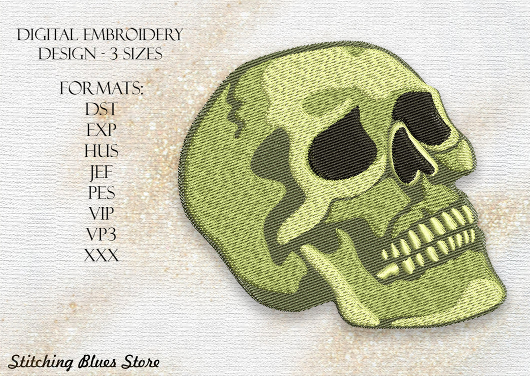 Mistique Skull Machine Embroidery Design
