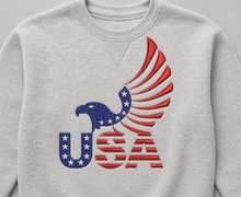 Load image into Gallery viewer, USA Eagle Machine Embroidery Design | 4th Of July Gift