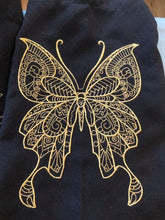 Load image into Gallery viewer, Golden butterfly machine embroidery design