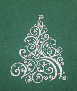 Golden Christmas Tree - machine embroidery design