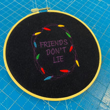 Load image into Gallery viewer, Friends Don&#39;t Lie machine embroidery design