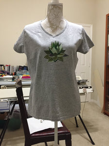 Agave machine embroidery design