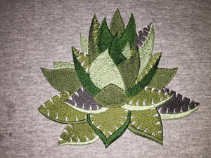 Agave machine embroidery design