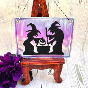 Witches machine embroidery design - Halloween