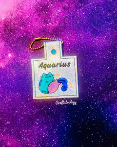 Aquarius Zodiacs Snap Tab machine embroidery design