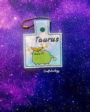 Load image into Gallery viewer, Taurus Zodiacs Snap Tab machine embroidery design