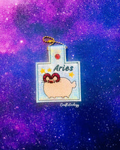 Load image into Gallery viewer, Aries Zodiacs Snap Tab machine embroidery design
